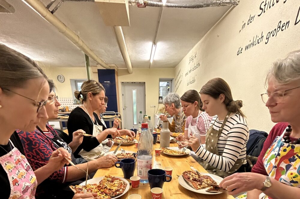 Zwischendurch selbstgebackene Pizza 